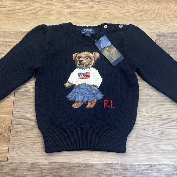 Polo by Ralph Lauren Other - NWT Polo Ralph Lauren Polo Bear Navy Girls 3T Toddler Sweater